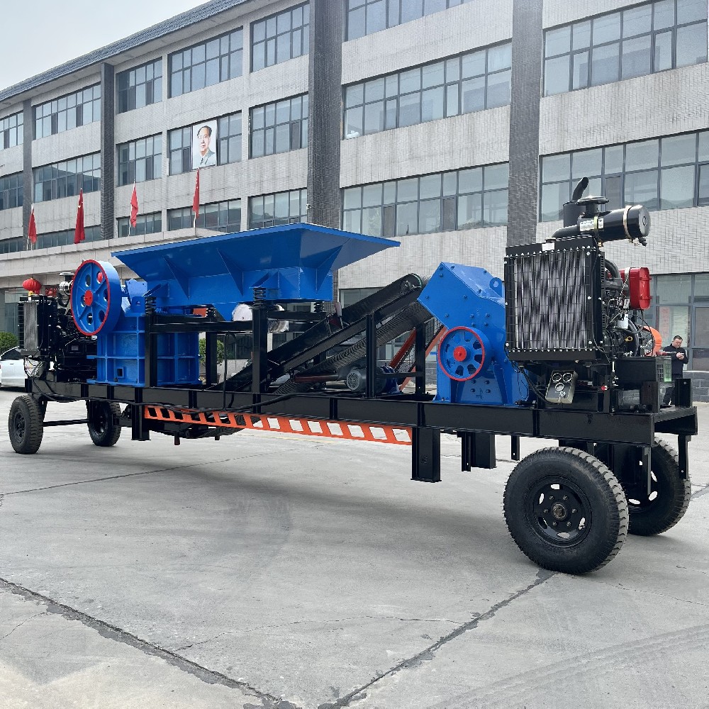 PE300X500 Mobile Jaw Crusher + Hammer Crusher
