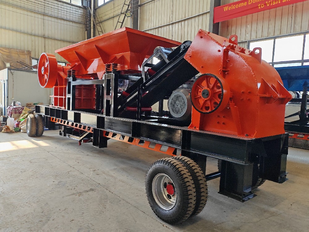 PE400X600 Mobile Jaw Crusher + Hammer Crusher